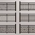 Decorative Railings Featuring Various Intricate Geometric and Traditional Design Patterns