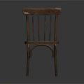 Vintage Wooden Leisure Chair With Classic Backrest And Solid Wood Seat Design