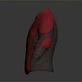Red Superman Logo Jacket With Red And Gray Design And Zipper Closure