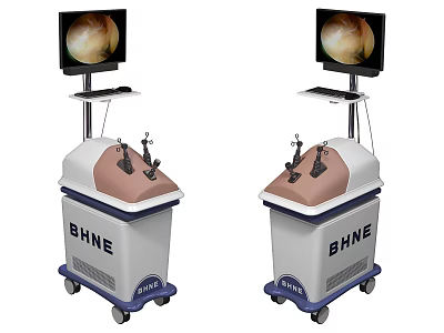 BHNE Mobile Medical Equipment With Monitor Screen And Control Panel 3d model