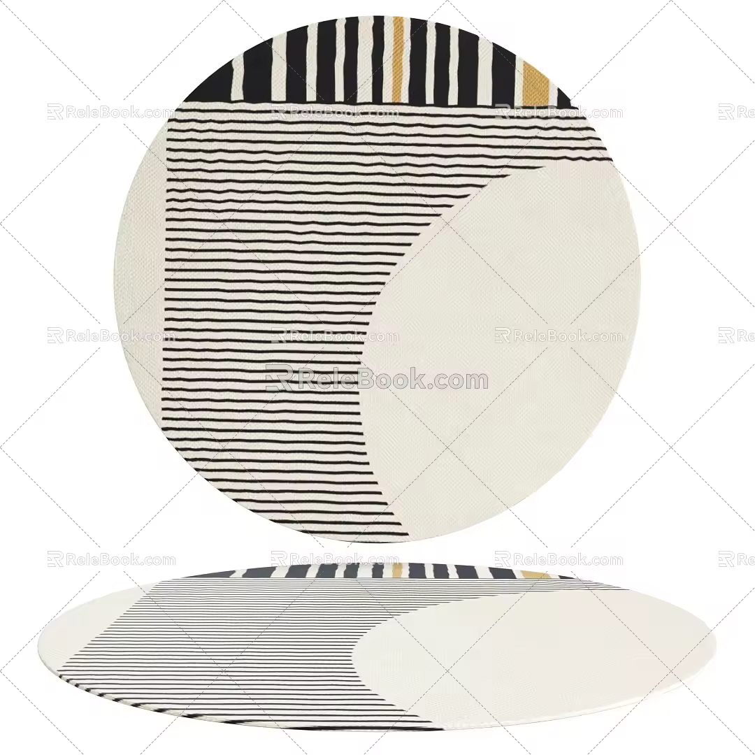 Round carpet 3d model