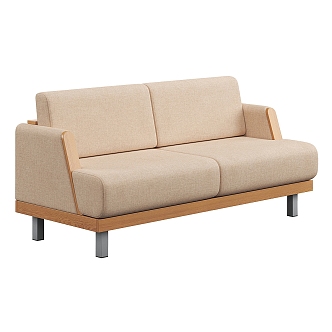 Simple double sofa 3d model