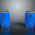 Plastic bucket big trash can bucket pot container 3d model