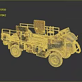 Camouflage Coated Functional Vehicle Equipped With Metal Frame And Gear