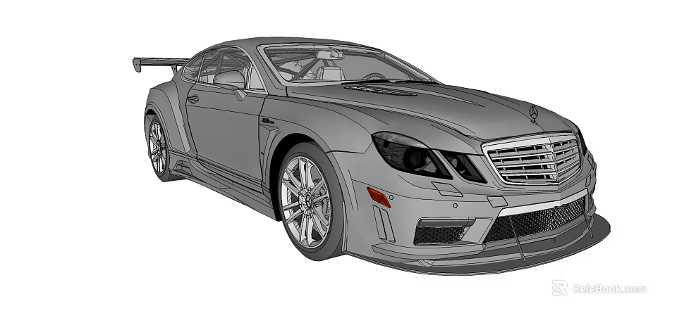 Sleek Sports Car Design With Streamlined Body Aerodynamic Features And Alloy Wheels 3d model 