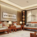 New Chinese-style reception room 3d model
