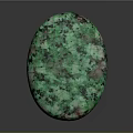 Natural Wood Stone with Oval Shape Green and Pink Speckled Texture