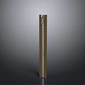 Metallic Vertical Zipper With Shiny Slider And Metal Teeth On Dark Gradient Background