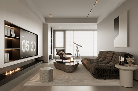 modern living room 3d model