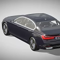 Luxury Dark Blue BMW Sedan With UK Plate And Stylish Front Grille Design