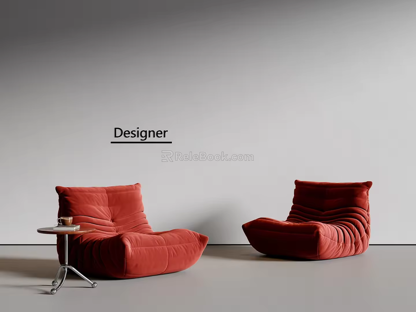 Middle Style Lazy Sofa 3d model