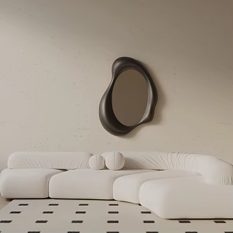 Modern three-seat sofa 3d model