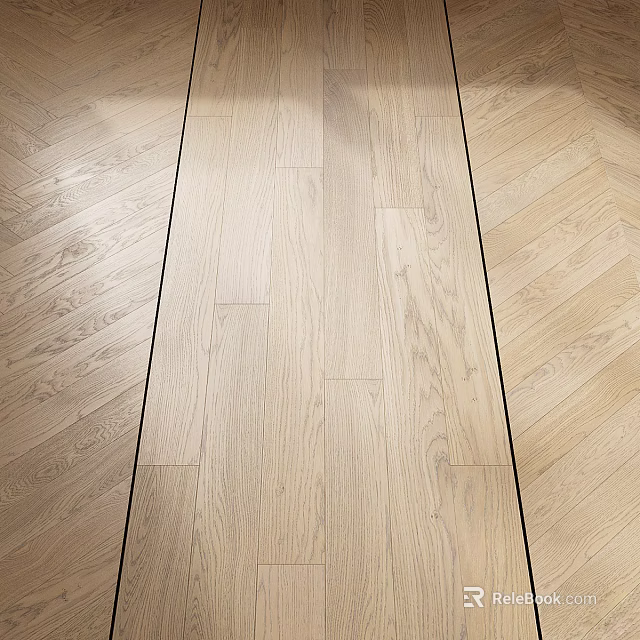 Light Natural Oak Wooden Flooring With Straight Plank Design And Smooth Surface Texture 3d model 