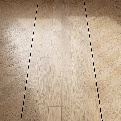 Light Natural Oak Wooden Flooring With Straight Plank Design And Smooth Surface Texture 3d model