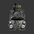 Vintage Steam Train Model With Green Roof Black Chimney And Silver Body Details