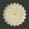 Decorative Wooden Furniture With Spiral Petal Design And Intricate Carving
