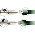 Modern Circular Wall Decor with Green White Textures and Metallic Accents