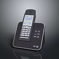 Digital Cordless Phone With Numeric Keypad Time Display And Charging Base 3d model