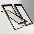Modern Casement Windows With Black Frame And Transparent Glass In Open Position