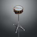 Professional Snare Drum Equipment With Adjustable Metal Stand And White Drumhead