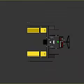 Portable Lift Industrial Equipment With Max Load Yellow Base And Red Wheels