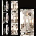Modern Wall Lights With Crystal Accents And Illuminated Bulbs For Home Interior Decoration