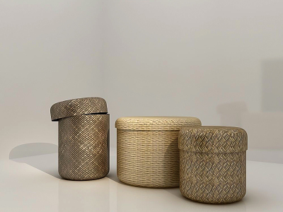 Modern Storage Basket Bamboo Basket model