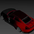 Black And Red Sports Car With Rear Spoiler And Sporty Design