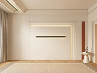 Modern living room background wall 3d model