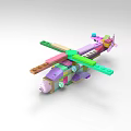 Colorful Building Blocks Helicopter Model Creative DIY Construction Playful Toy Design