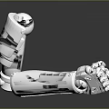 3D Rendered Silver Metal Mechanical Equipment With Precision Components