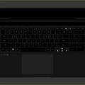 Sleek Modern Laptop Design Featuring Blue Screen Display Open Windows Interface And Keyboard 3d model