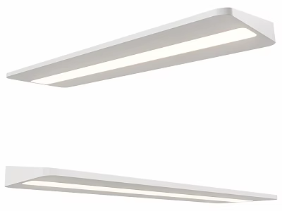 White Long Strip Ceiling Light With Modern Sleek Design And LED Bright Illumination 3d model