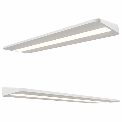 White Long Strip Ceiling Light With Modern Sleek Design And LED Bright Illumination 3d model