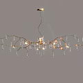 Modern Pendant Light Designs With Curved Metal Frames And Illuminated LED Strips