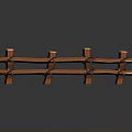 Rustic Wooden Fence With Crossed Slats And Vertical Posts For Outdoor Use
