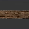 Long Natural Wooden Decorative Strip With Detailed Grain And Textured Surface Design