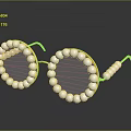 Lustrous Pearl Earrings With Golden Circular Frame And Shiny Beads Design