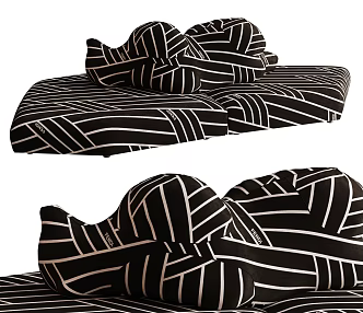 Modern FENDI Shaped Sofa 3d model
