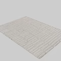 Modern Square Rug With Textured Pattern Neutral Tone Soft Material Living Room Decor 3d model