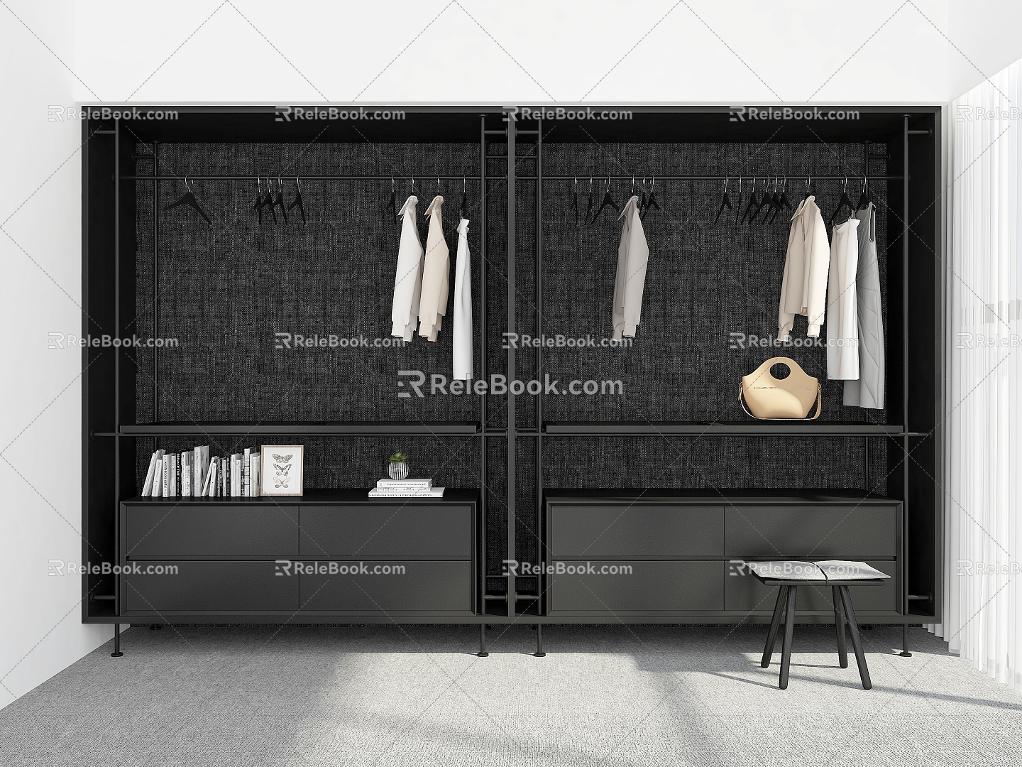 Wardrobe Overall Wardrobe Wardrobe Custom Open Wardrobe Coat Cabinet Storage Wardrobe Rack Wardrobe 3d model