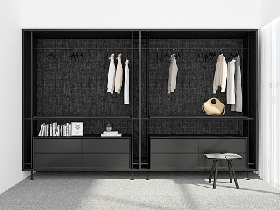 Wardrobe Overall Wardrobe Custom Open Wardrobe Coat Cabinet Storage Wardrobe Rack Wardrobe 3d model