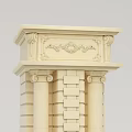 Elegant Classical Roman Column Featuring Intricate Carved Patterns And Stone Craftsmanship