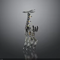 Futuristic Mechanical Giraffe Robot Character With Cybernetic Design And Structure