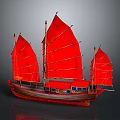 Modern Ancient Ship Ancient Warship Large Ancient Ship Ancient Warship 3d model