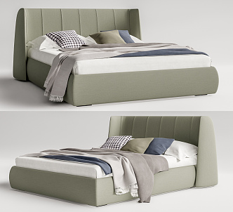 Modern Double Bed 3d model