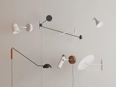 Modern Pendant Lights With Diverse Styles And Metal Frames For Home Interior 3d model
