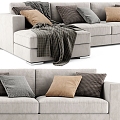 Casual Sofa Combination Casual Sofa Living Room Sofa Multi-Person Sofa Pillow Pillow Home Furniture Simple 3d model