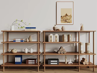 New Chinese-style Storage Rack 3d model