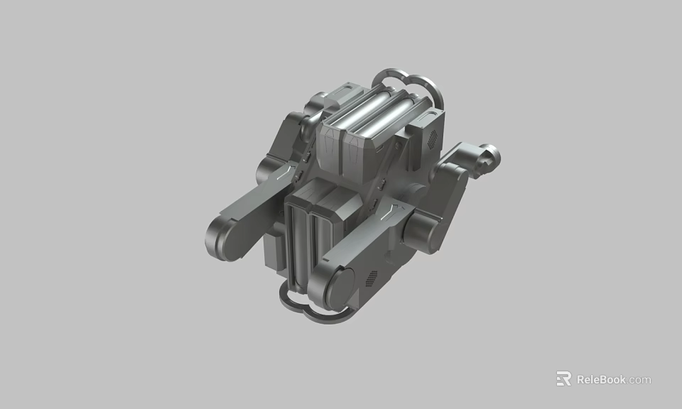 Metal Mechanical Component With Industrial Design And Intricate Structural Details 3d model 